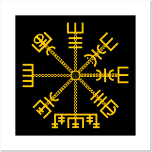 Vegvisir Icelandic Magical Stave Posters and Art